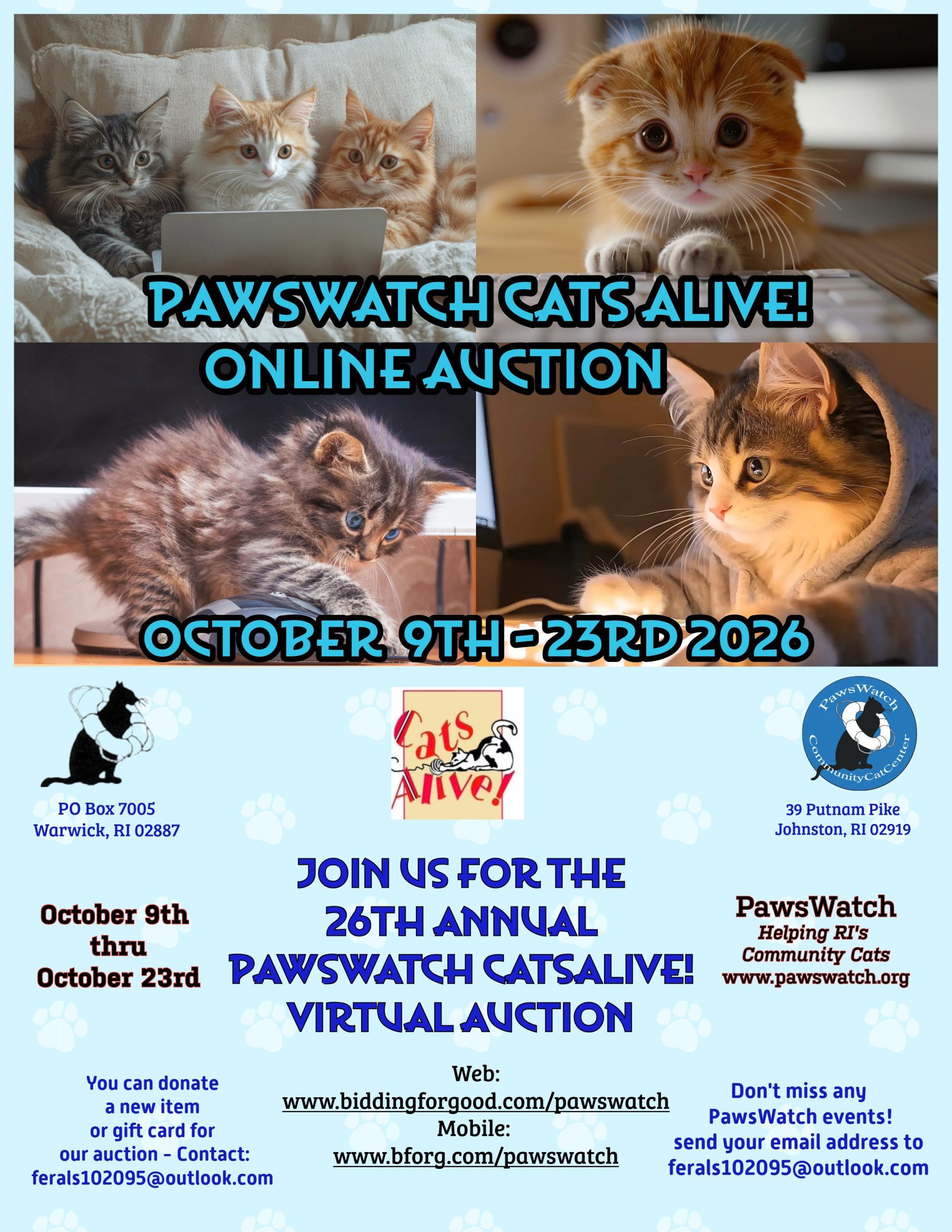 2026 PawsWatch CatsAlive Online Auction